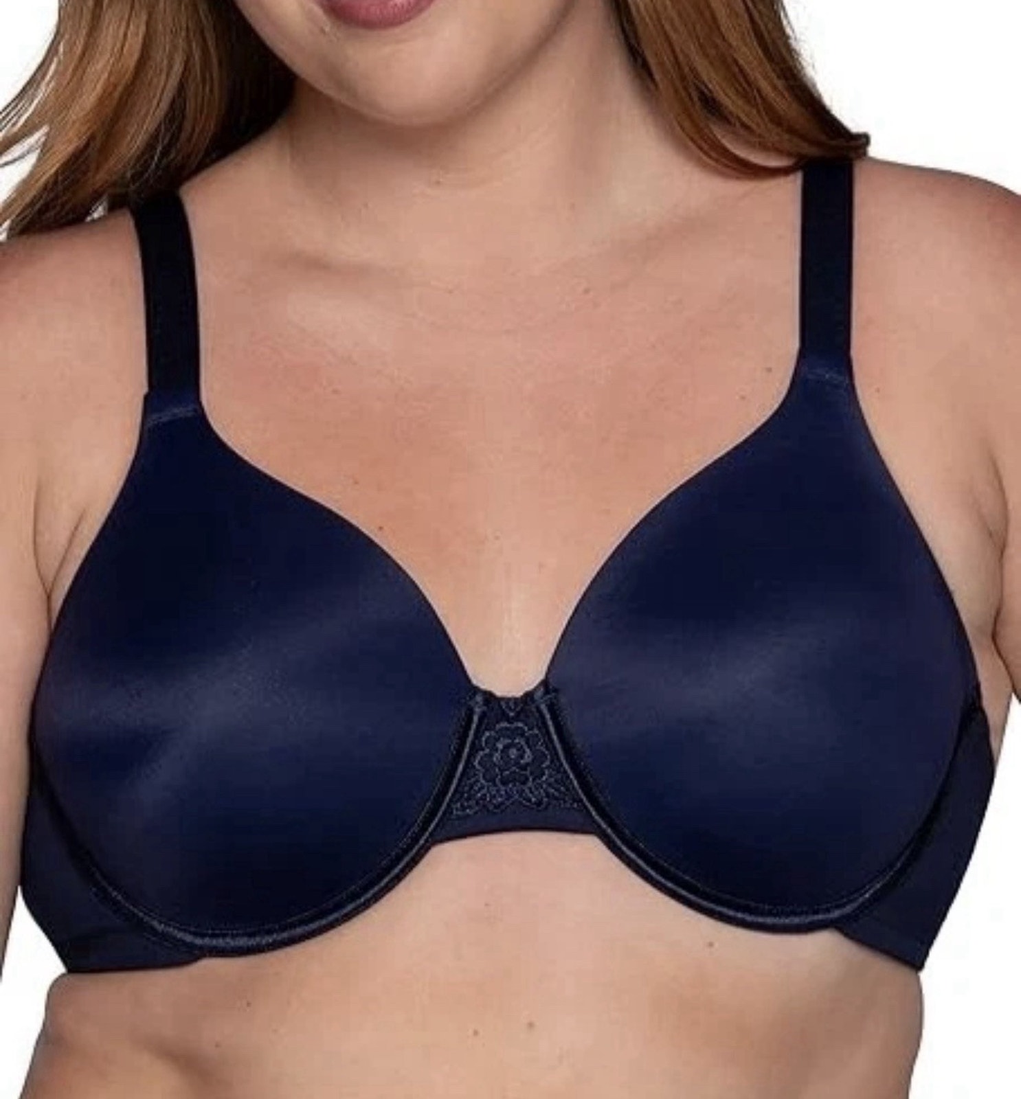Vanity Fair 76380 Beauty Back Smoothing Underwire T-Shirt Bra Navy Blue 42dd
